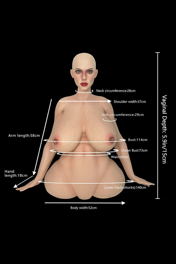 half torso sex doll size