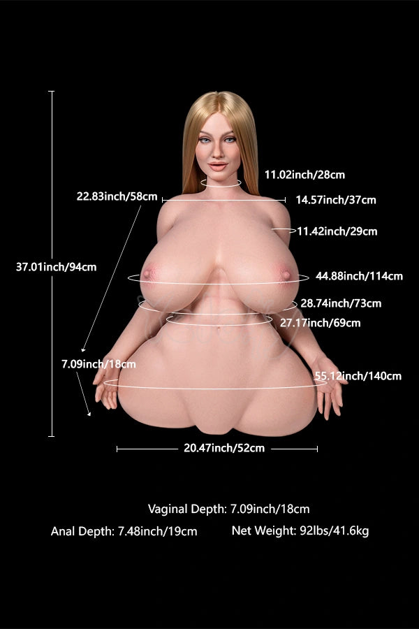 half torso sex doll size