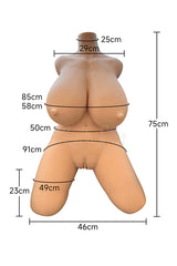 B12W Sex Doll Torso Size