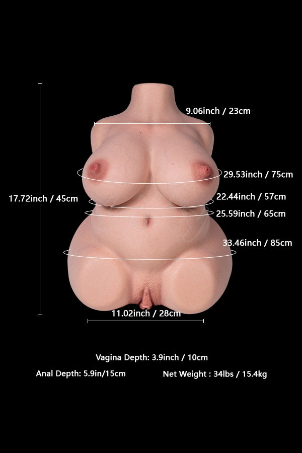 female torso doll size