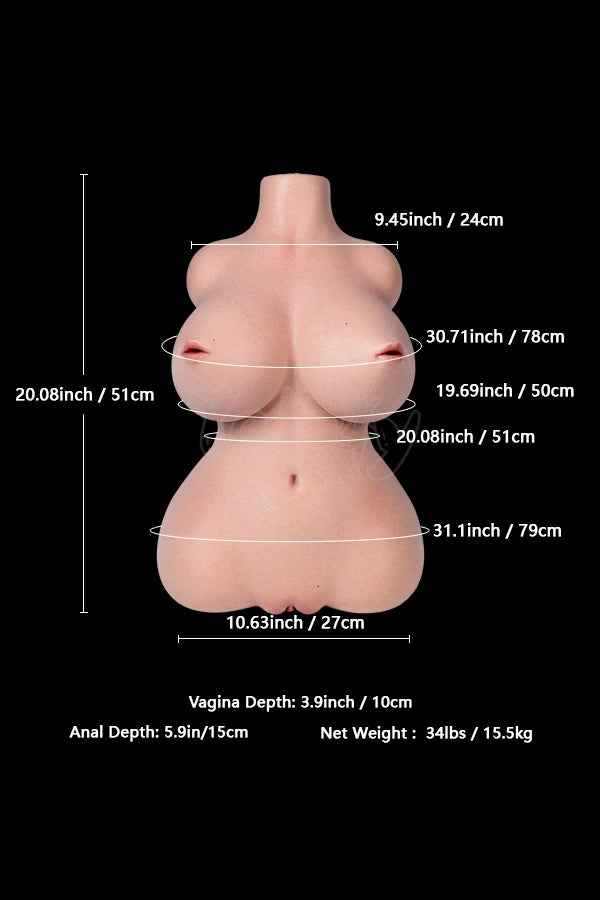 silicone female torso sex toy