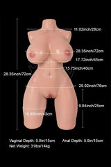 silicone male sex torso